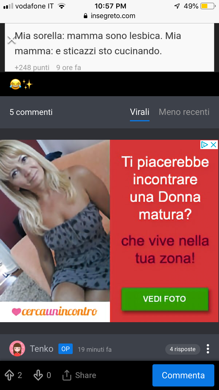 CIOÈ MI LEVANO GLI SHOUT IRONICI E METTONO QUESTE PUBBLICITÀH