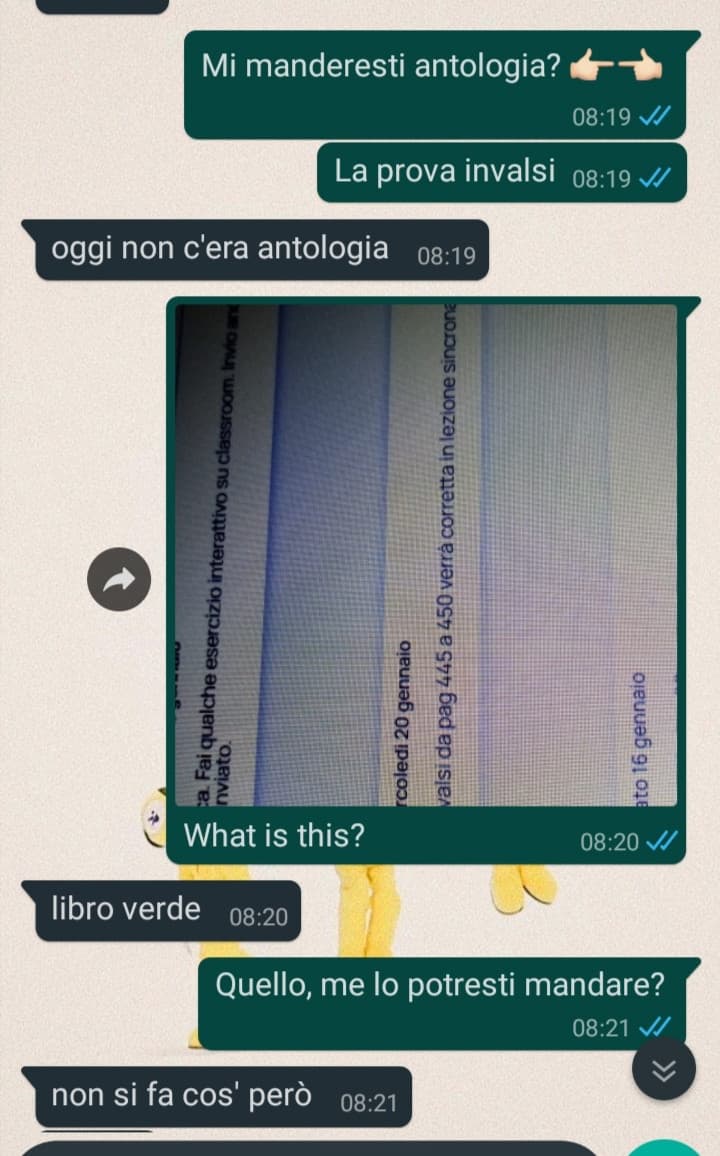 Io mando sempre tutto a tutti, ma PERCHÉ QUANDO SE PER UNA VOLTA LI CHIEDO IO FANNO TUTTE STE STORIE? 