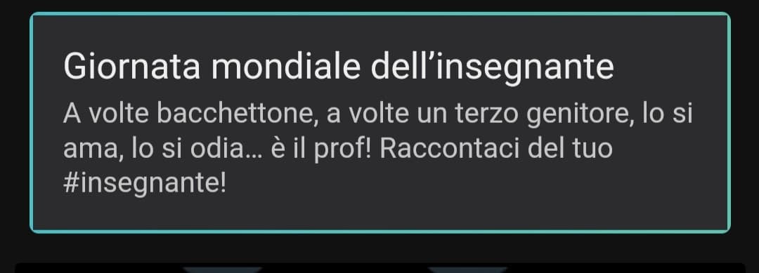 Esiste una giornata dell'insegnante ????