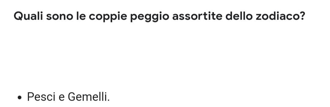 Io gemelli lui pesci ?, mi demoralizza, ogni volta che cerco qualcosa è praticamente tutto negativo