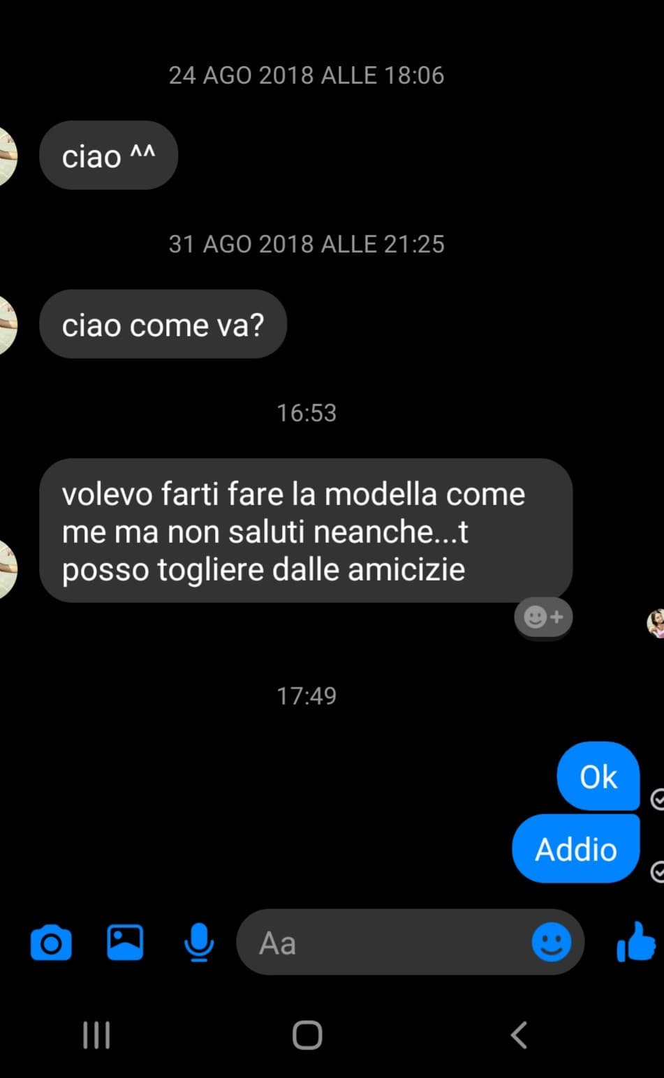 Sto ricontrollando un paio di chat e sto ridendo