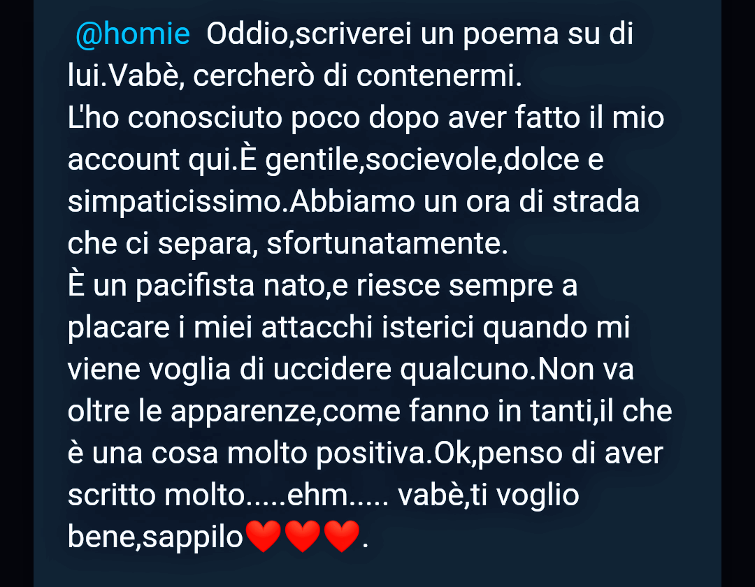 @iltuopeggiorincubo ti voglio bene❤