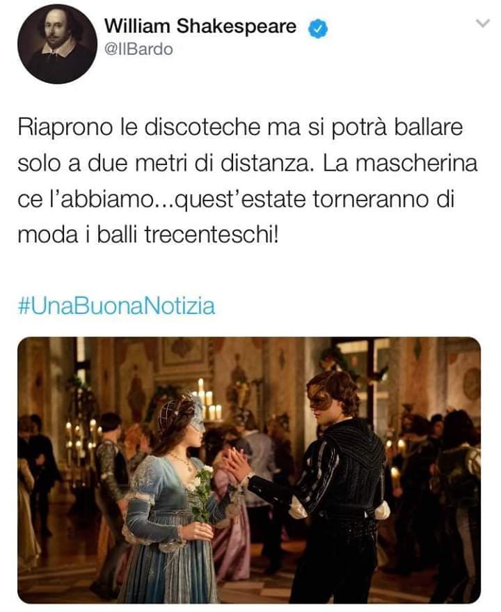 In consolle invece del DJ ci sarà il menestrello che canta “Ai giochi addio” 