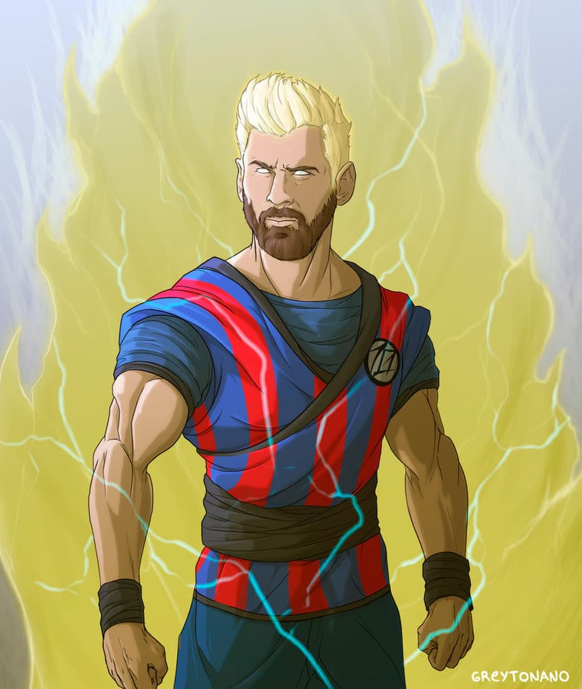 Messi super saiyan