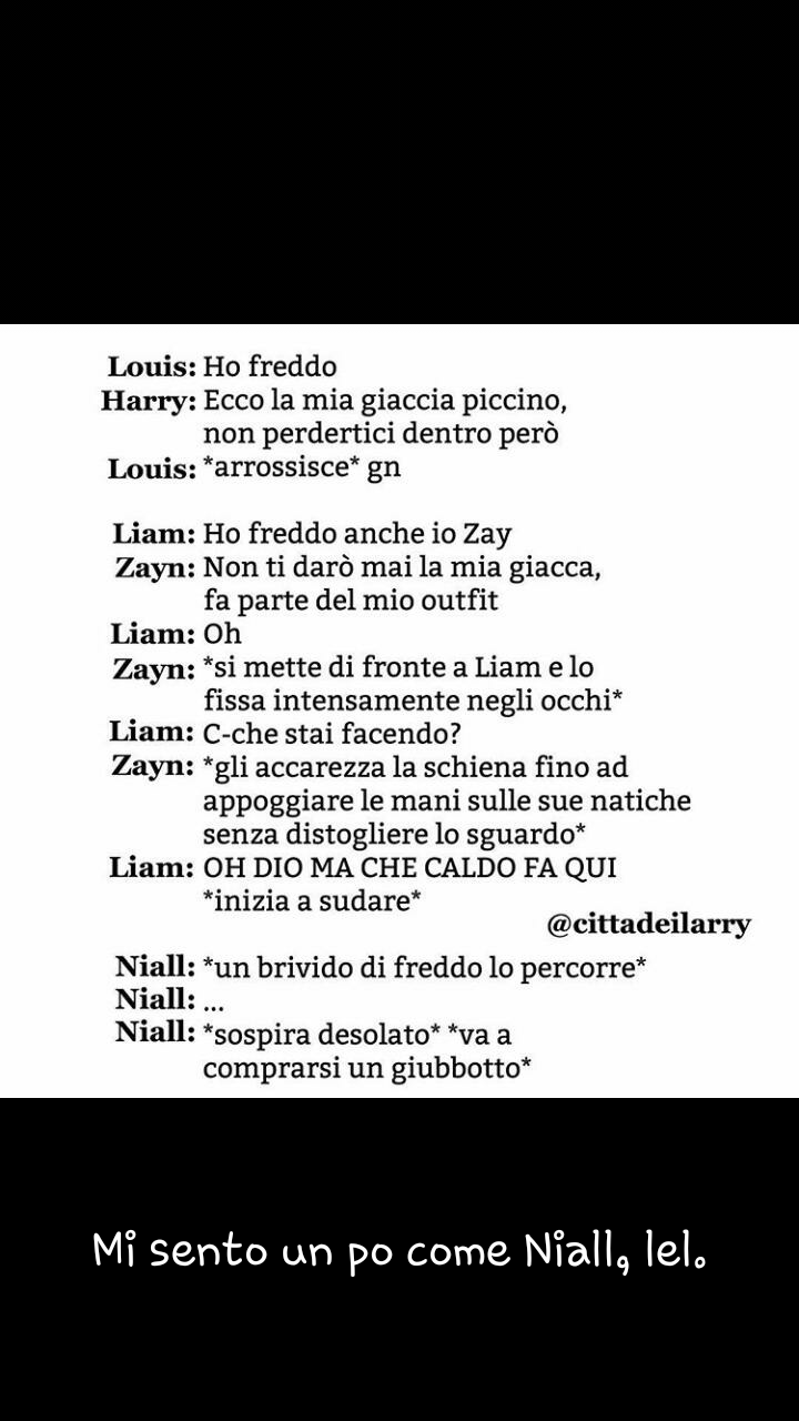 Non seguo gli one direction e non " shippo " nessuno ma mi faceva troppo ridere hahahah