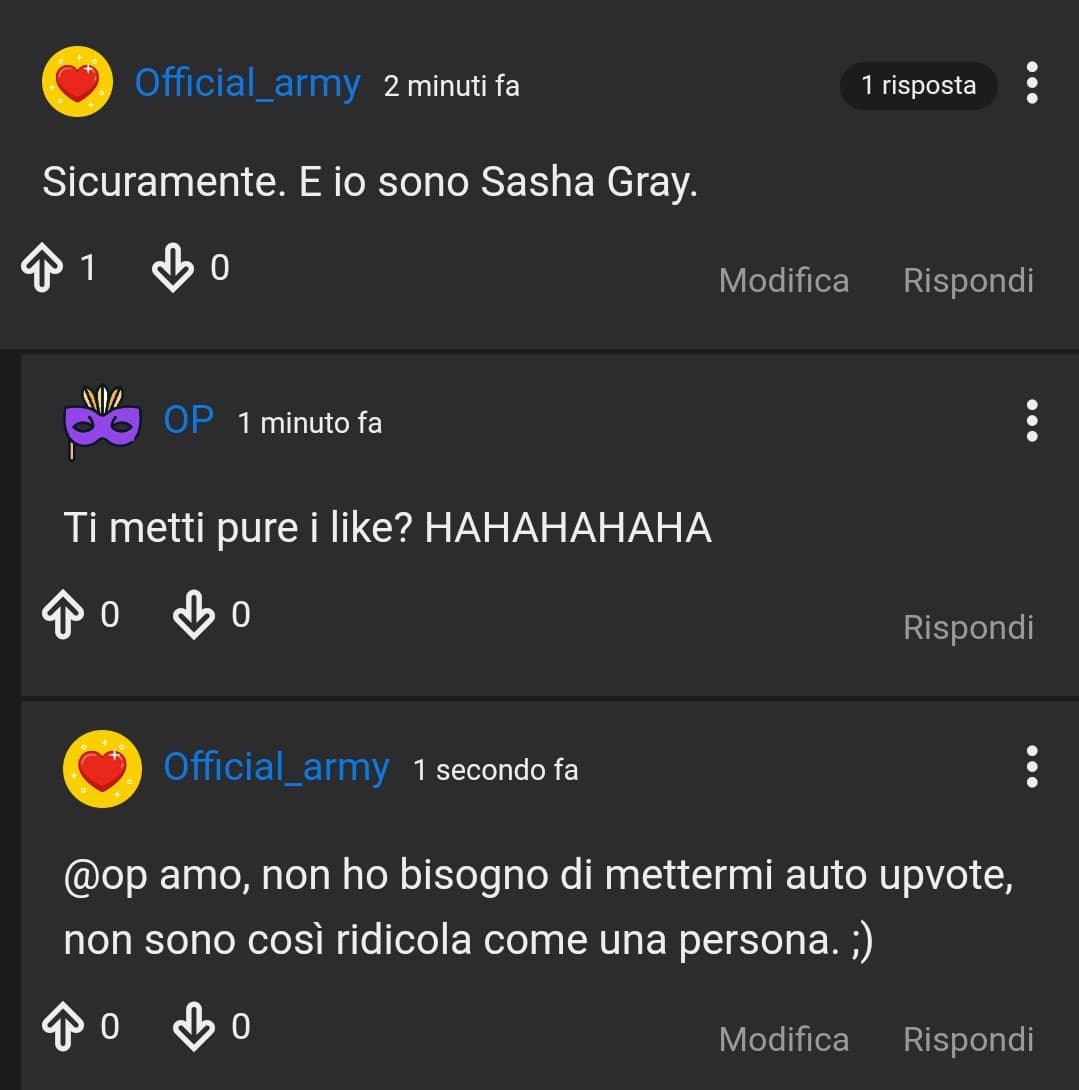 Già fa ridere così.