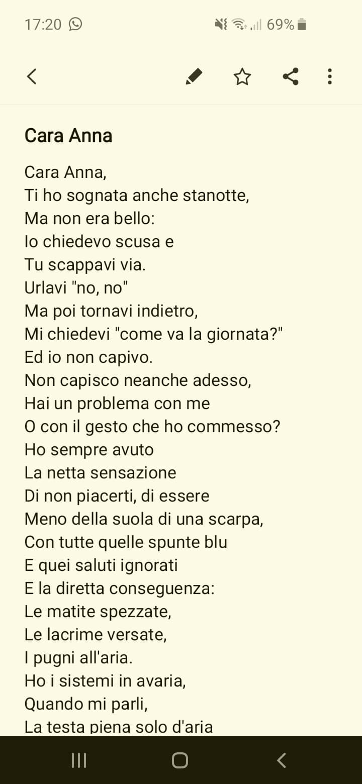 Ho provato a scrivere una canzone/poesia. Datemi qualche parere...