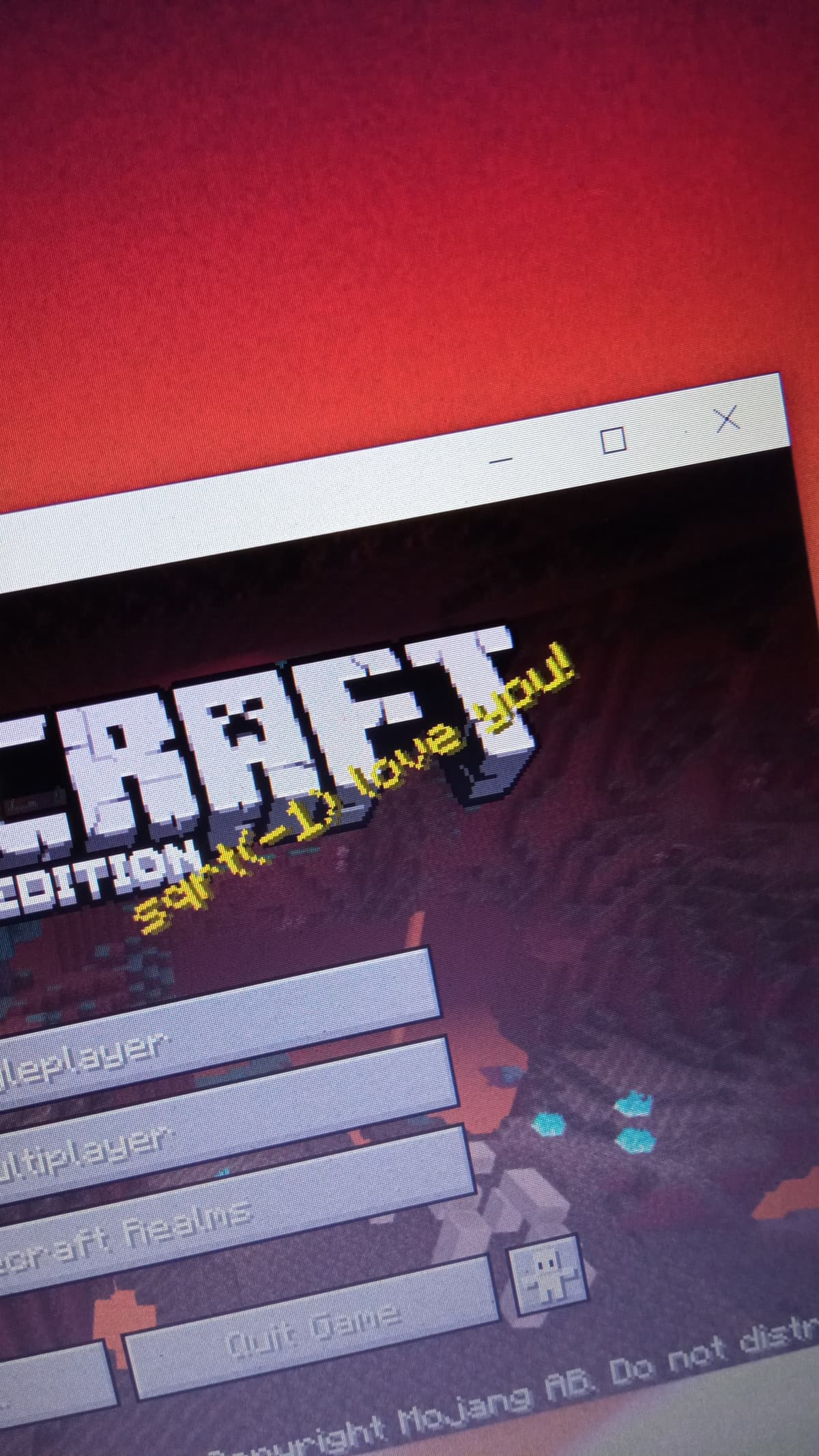 Adoro i creatori delle scritte della schermata principale di minecraft