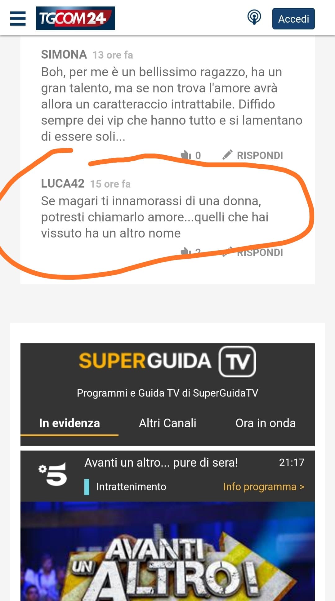 Commento omofobo ad un articolo su mahmood, secondo voi è giusto che sia consentito offendere così? Secondo me no non è libertà di parola è offendere 