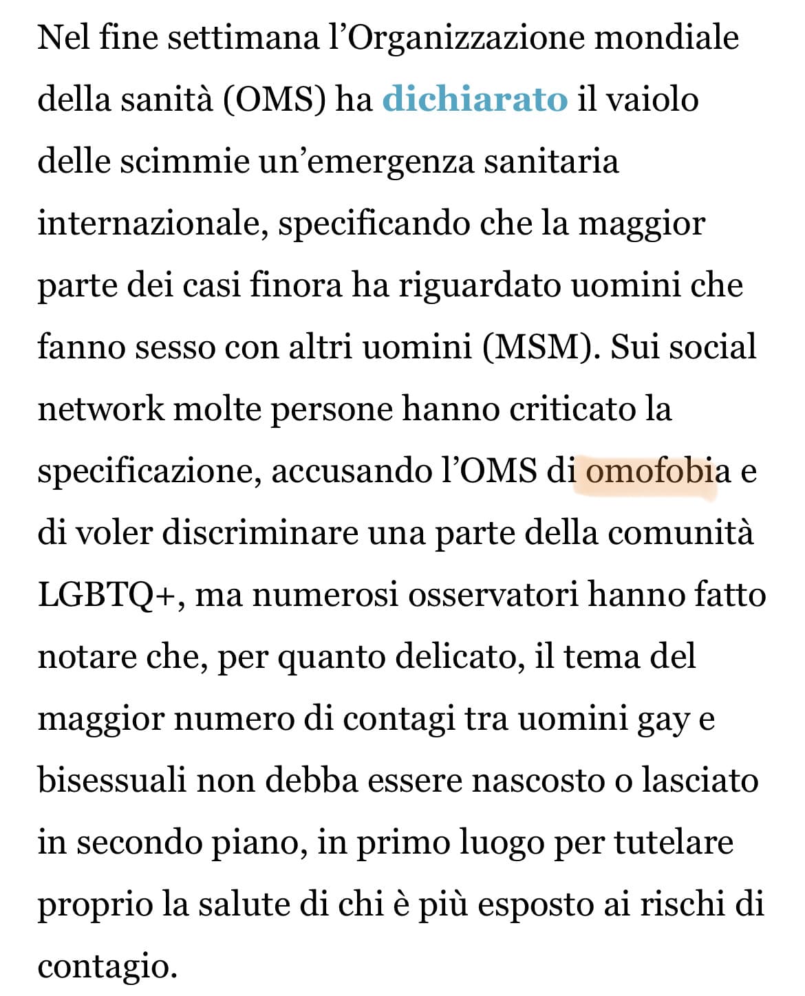 Ormai tutto è omofobia. La vera omofobia in questo caso sarebbe stato nascondere il fatto che colpisce soprattutto gay e bisessuali, così continuavano ad accoppiarsi e morivano di più. Usate il ? 