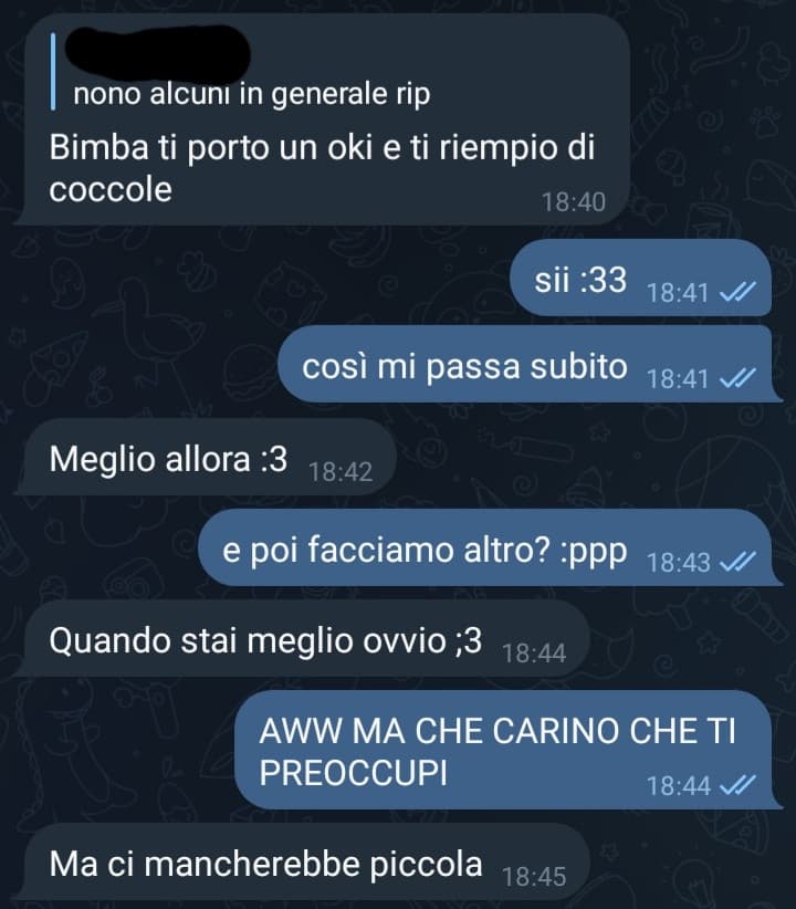 scherzavo mi ha risposto, che cute 