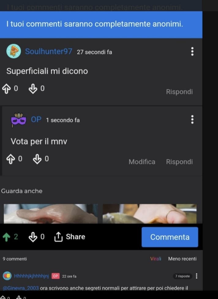 mi è stato fatto notare che i tuoi screen mostrano quello che è un tuo segreto (il tasto modifica)