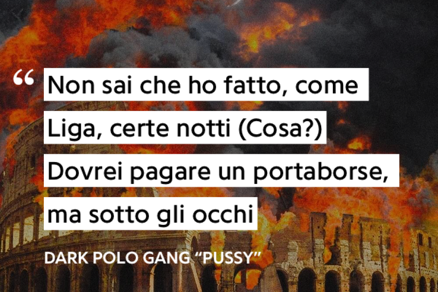 Non rompete il cazzo la canzone è della dpg ma la barra è di Lazza