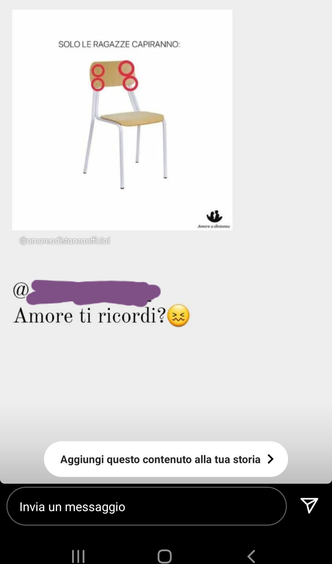 Non la mia "amica" della terza media, con cui non mi sento da tre anni, che mi tagga in una storia: