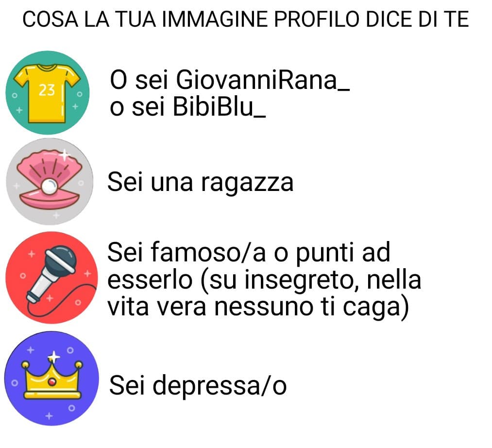 Cosa la tua immagine profilo dice di te