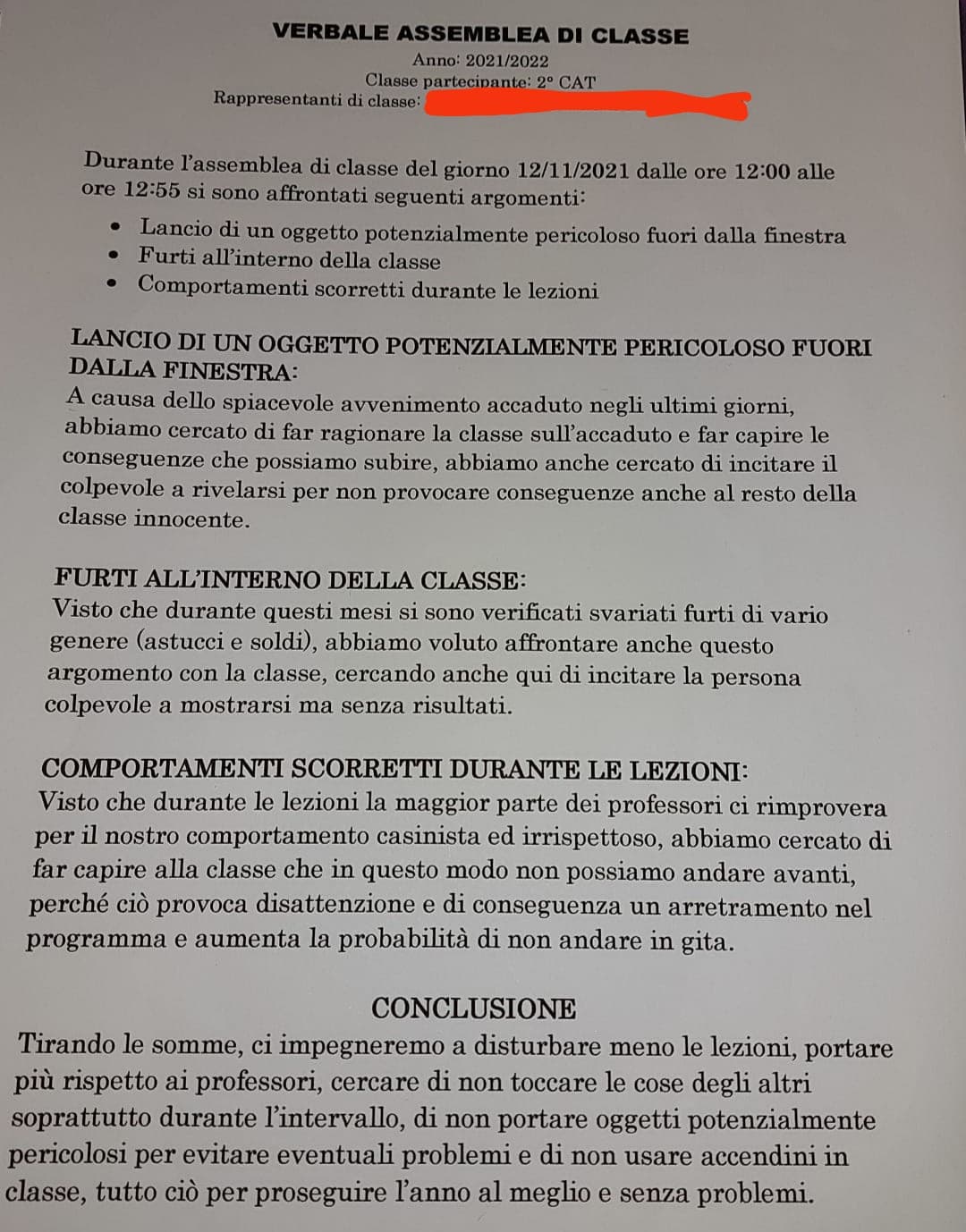 che ricordii?? non é cambiato assolunamente niente e neanche una settantina dopo é scoppiata una rissa???