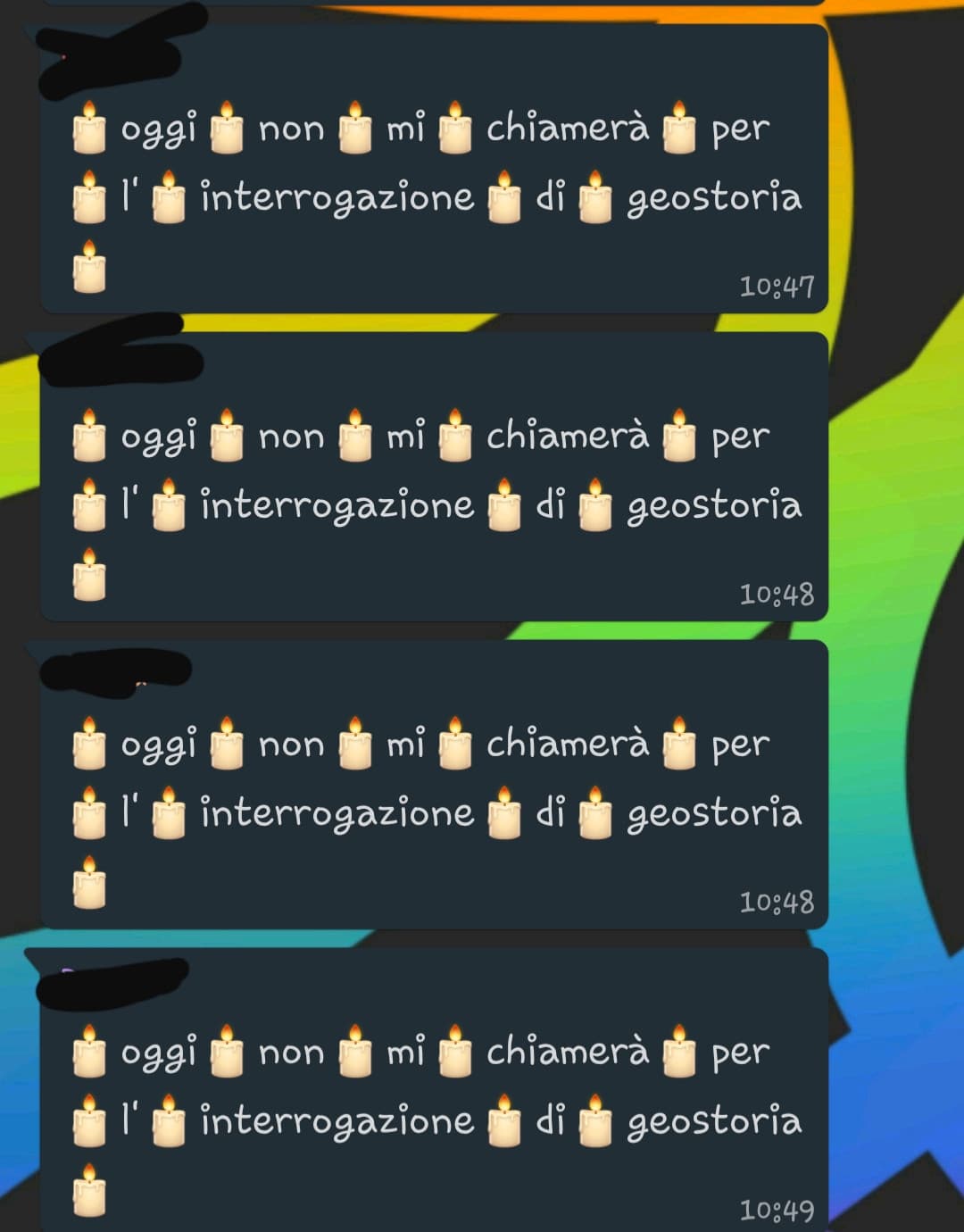 "Perché hai disattivato le notifiche al gruppo della classe?"