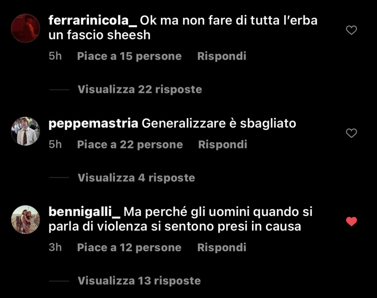 diobono la tipa ha detto che le fanno schifo quelli che fanno la colpa alle vittime, non che le fanno schifo tutti gli uomini. ma perché vi sentite presi in causa? porca troia