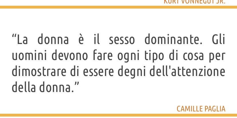 Se questo non è superiorità della donna non so cos’altro potrebbe essere 