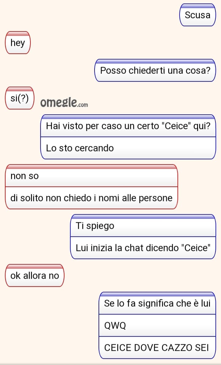 Dai Ceice torna su Omegle