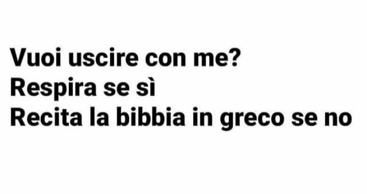 Chi vuole uscire con me? ???