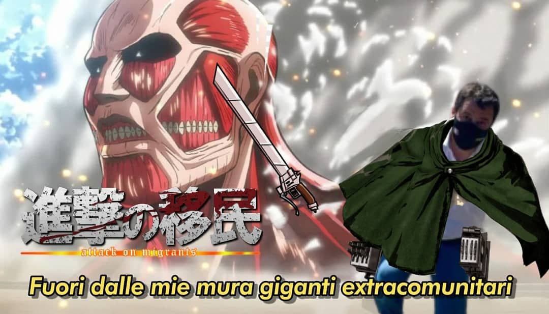 live action italiano di attack on extracomunitari