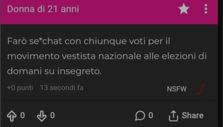 MI RIVOLGO AI MIEI LEGIONARI, SE È STATO UNO DI VOI NON SI PERMETTA MAI PIÙ. NOI ANDIAMO ALLE ELEZIONI ONESTAMENTE.