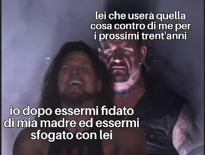 "cazzo mamma ho confuso gli orari pensavo fosse oggi alle 18:30 e non alle 18" lei "è per questo che non ti fanno capo" ? Grazie mamma ti voglio bene anch'io 