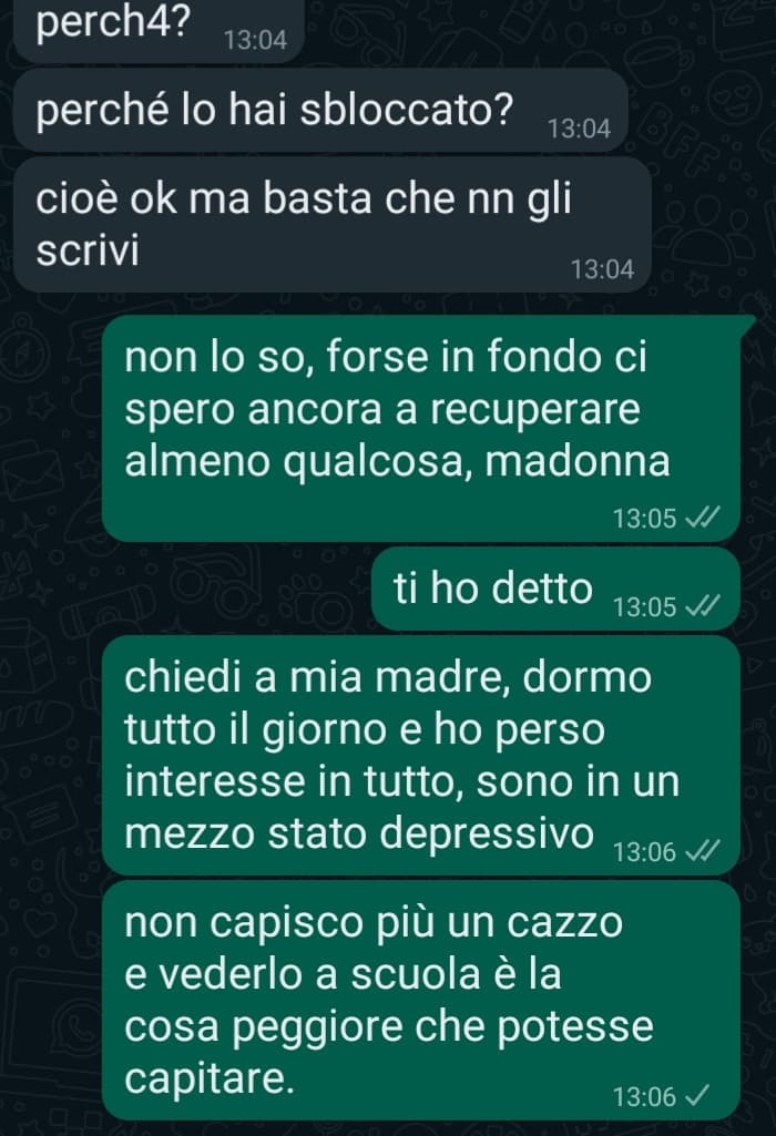 non ce la faccio più. 