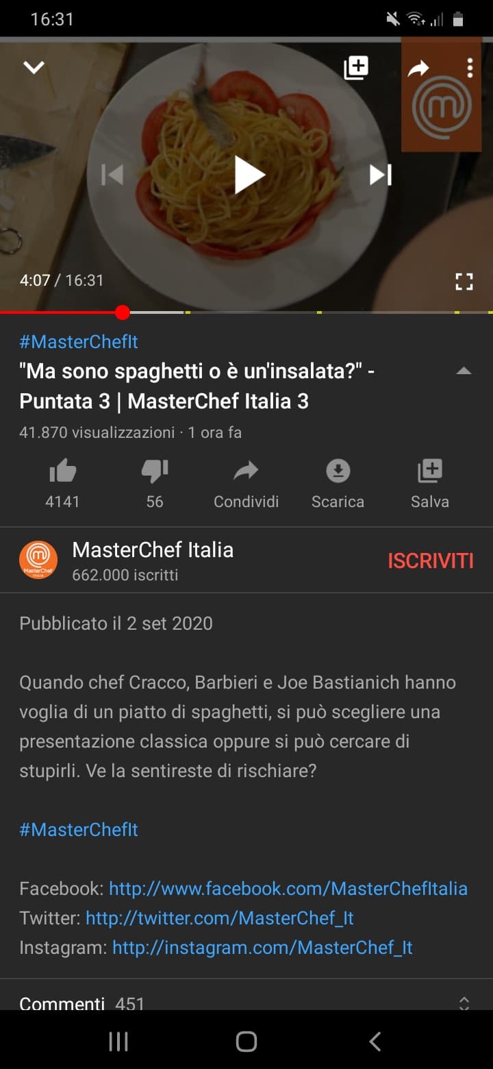 Daje Masterchef sta ritornando con i video lunghi 