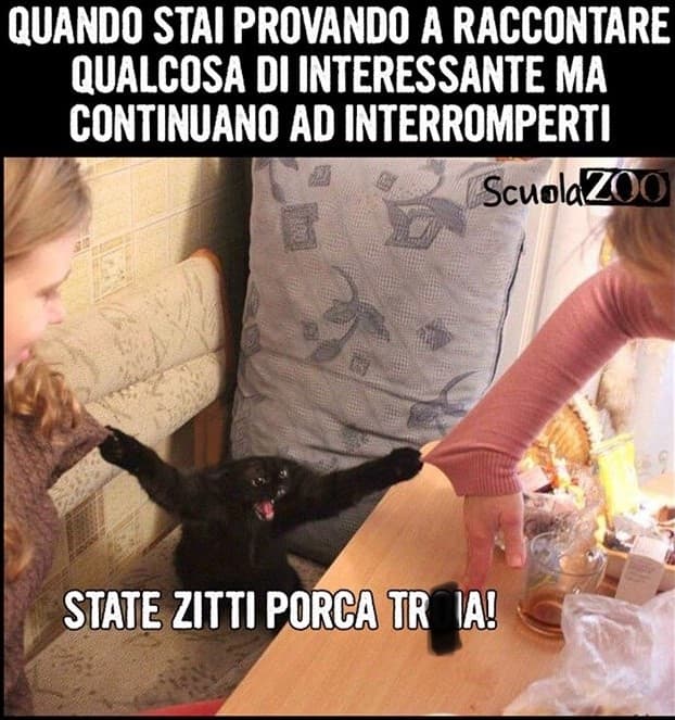 Infatti non parlo più poi!