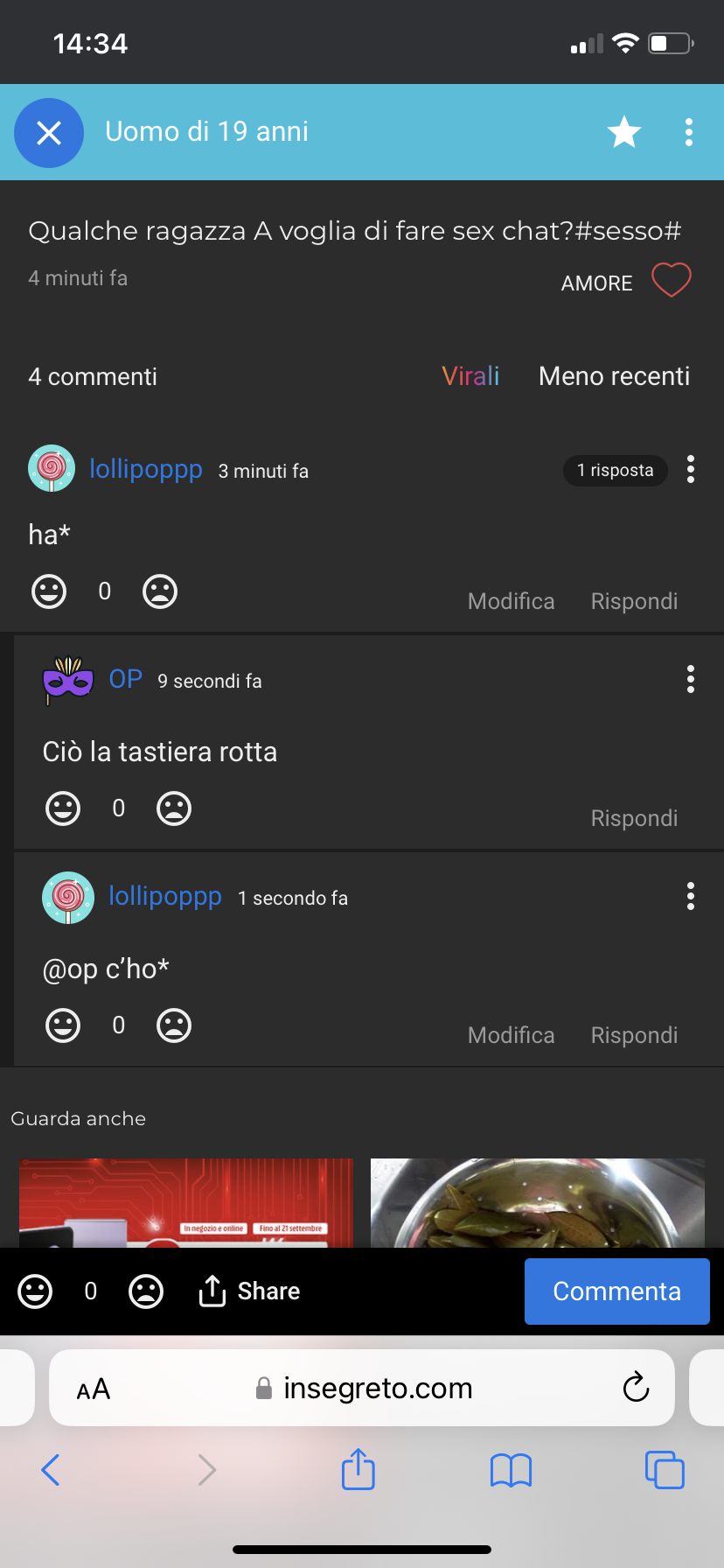 scusate mi faceva troppo ridere. vabbè fra poco lo toglierò 