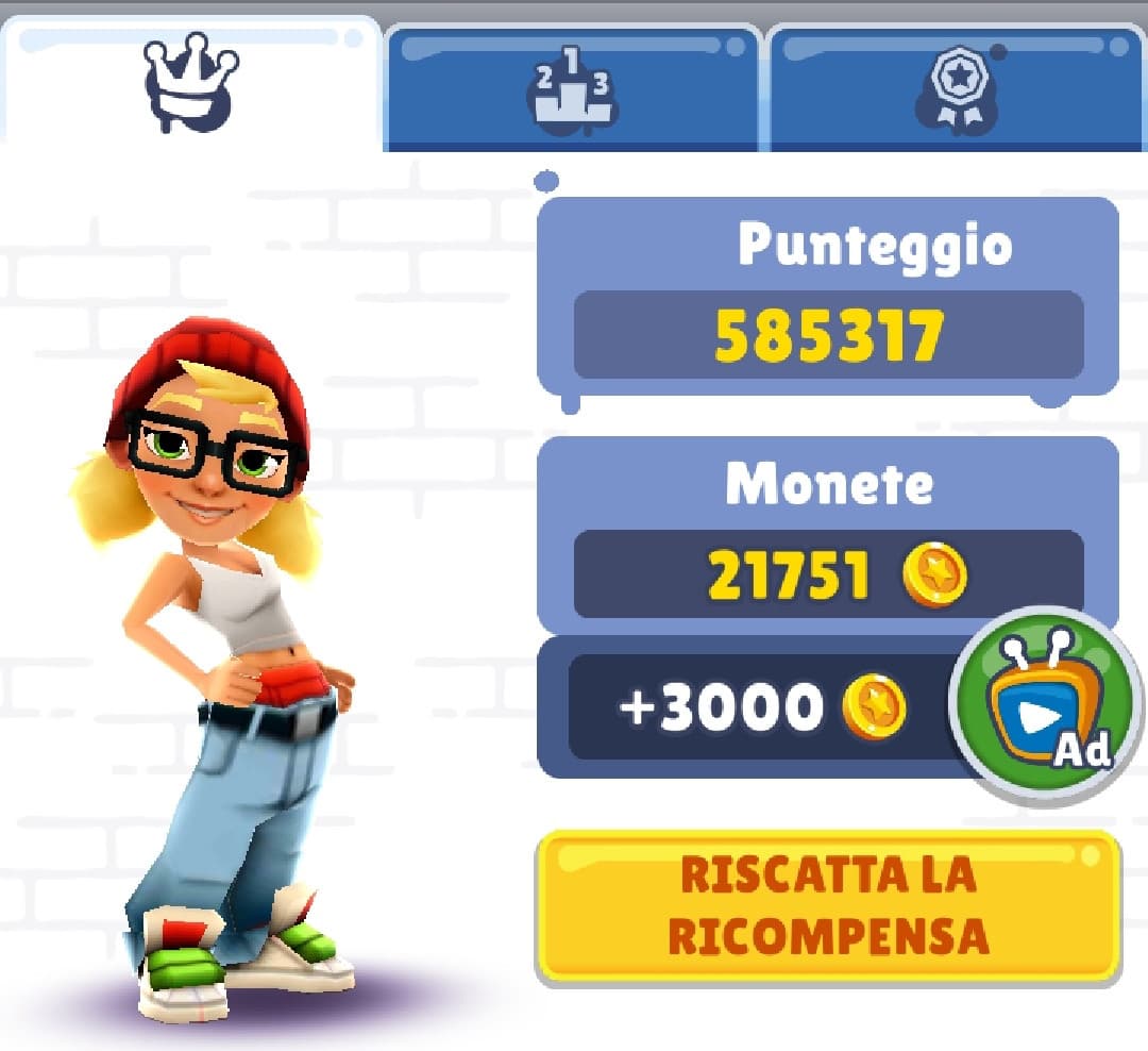 Ho installato Subway Surf oggi dopo un sacco di tempo. Lol, 'sto gioco è la mia infanzia :'). 