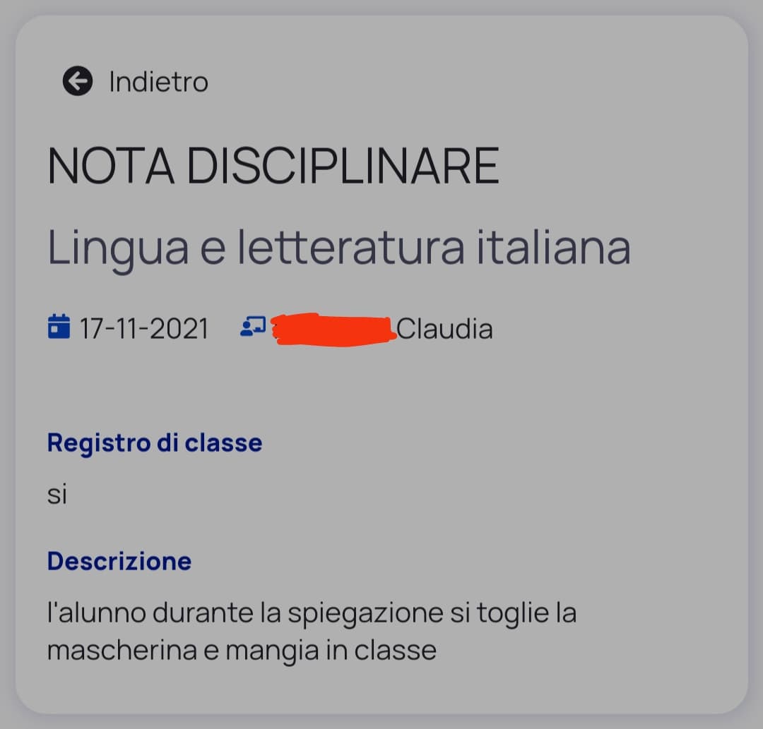 quella volta che la claudia mi diede una nota❤️???