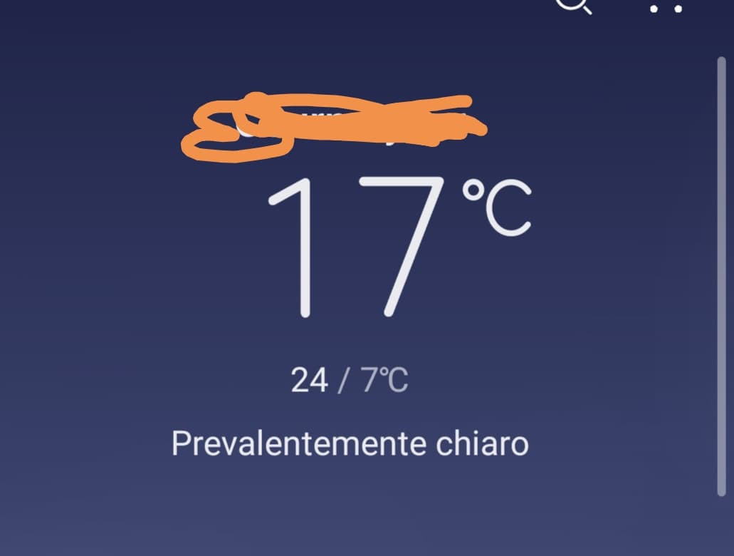 Comunque la temperatura da me è proprio particolare :/