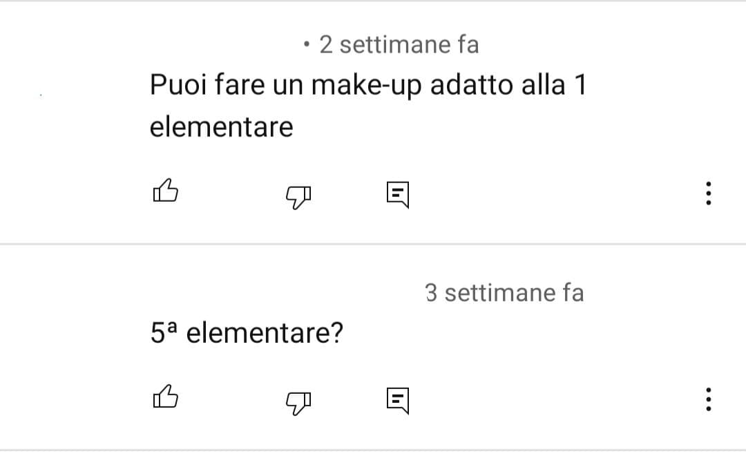 Nel video c'è una tizia che fa "un make-up adatto alla seconda media" 