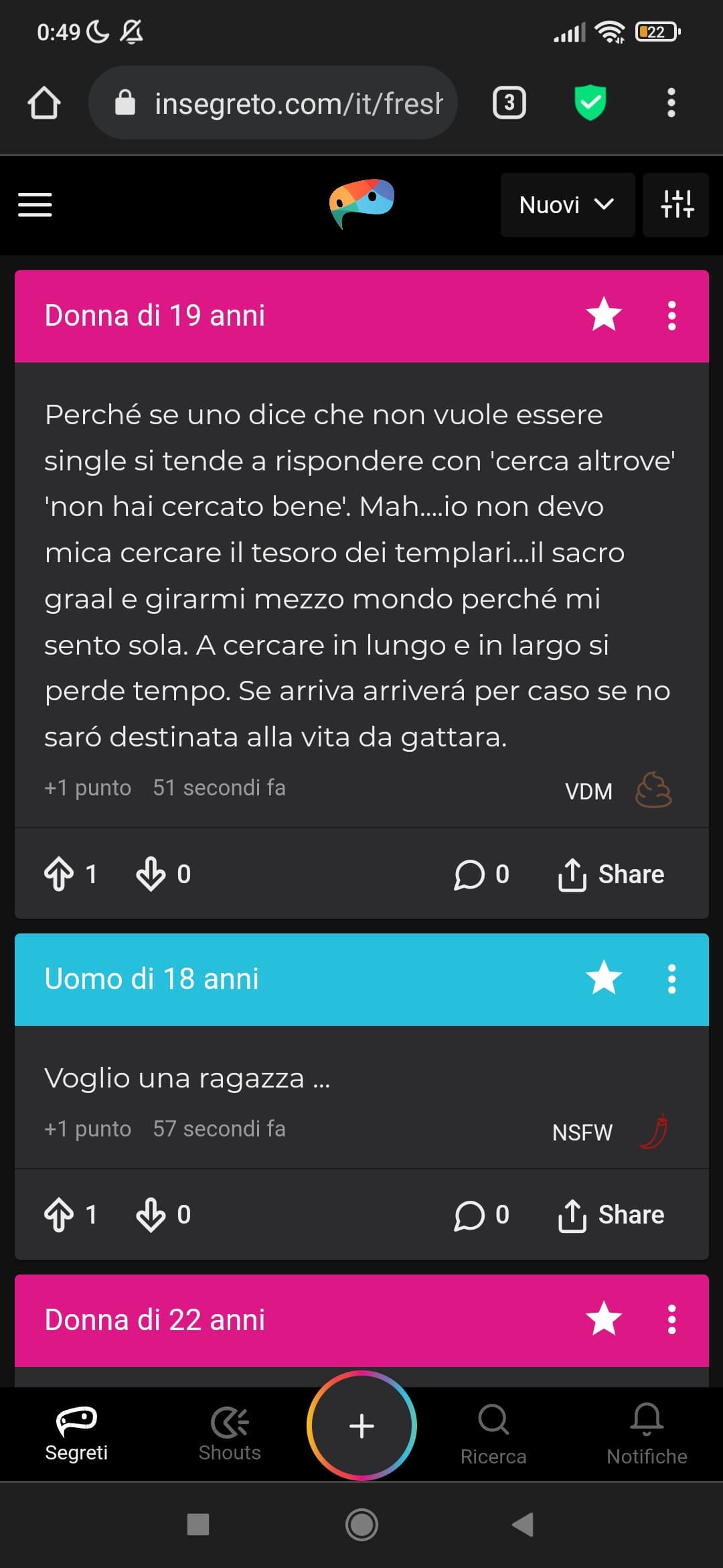 Sempre per la serie: segreti coerenti tra di loro uno sopra l'altro