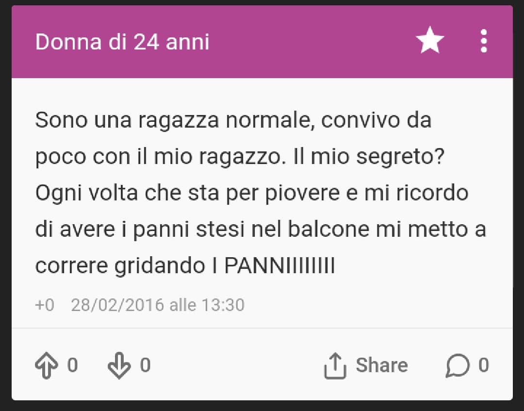 Allora qualcuno più sfigato di me con i punti c'è