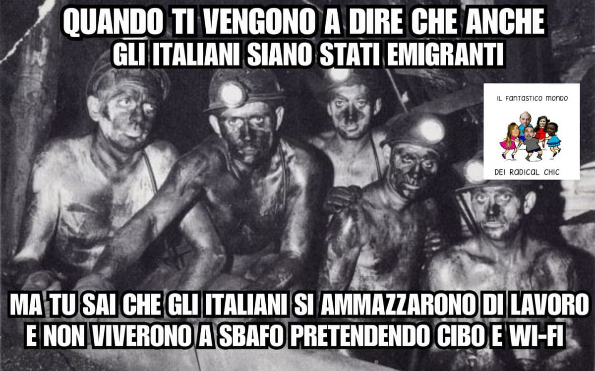 Anche gli italiani ero immigrati, però...