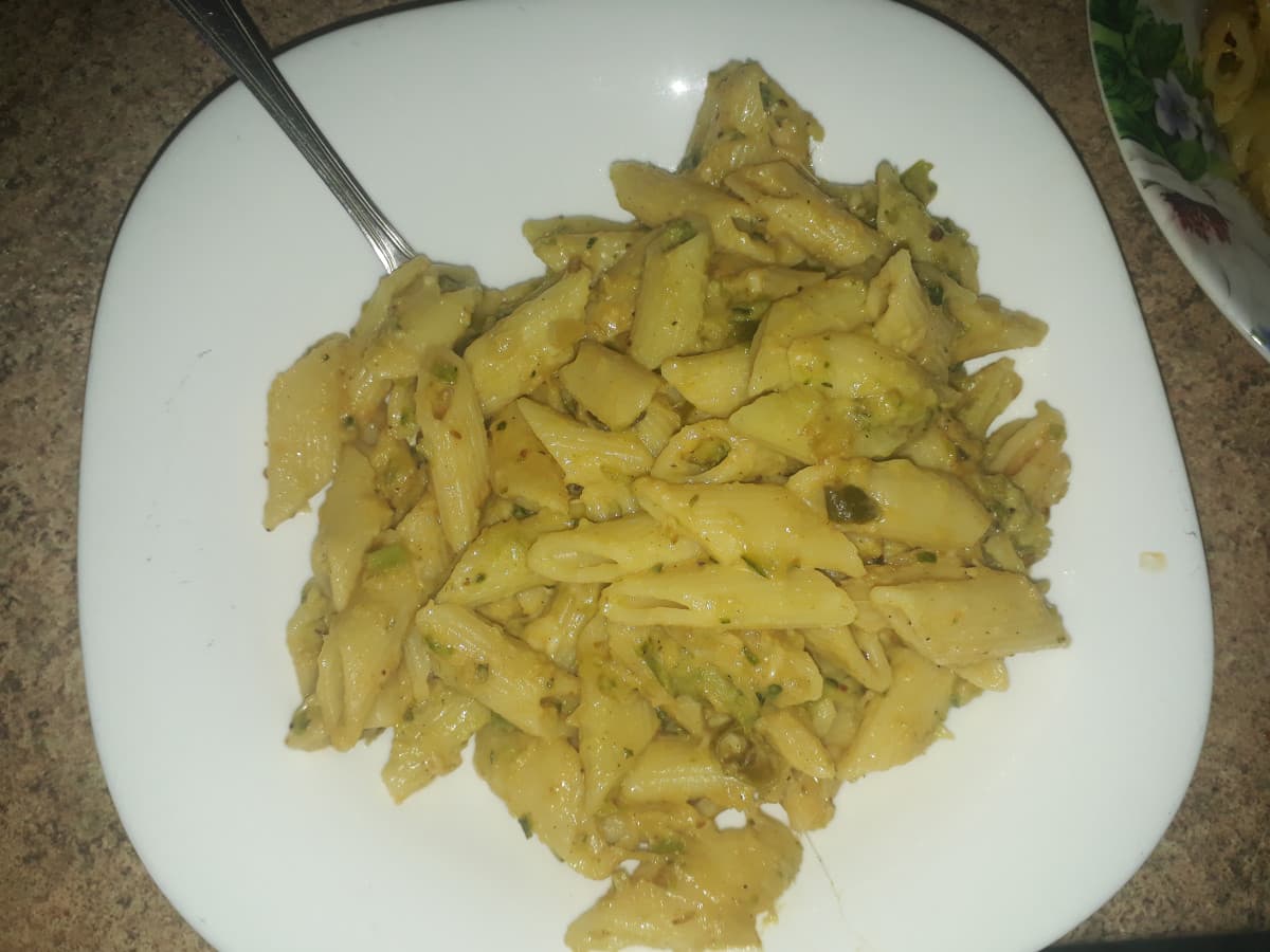 Pasta al pesto di zucchine fatta da me 