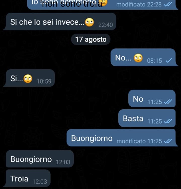 Ho perso tempo a fare screen solo perché mi ha fatto ridere