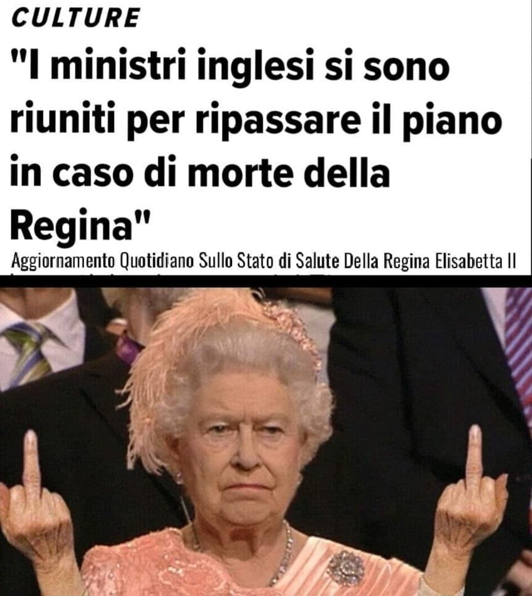 La regina ha il raffreddore, letteralmente ?