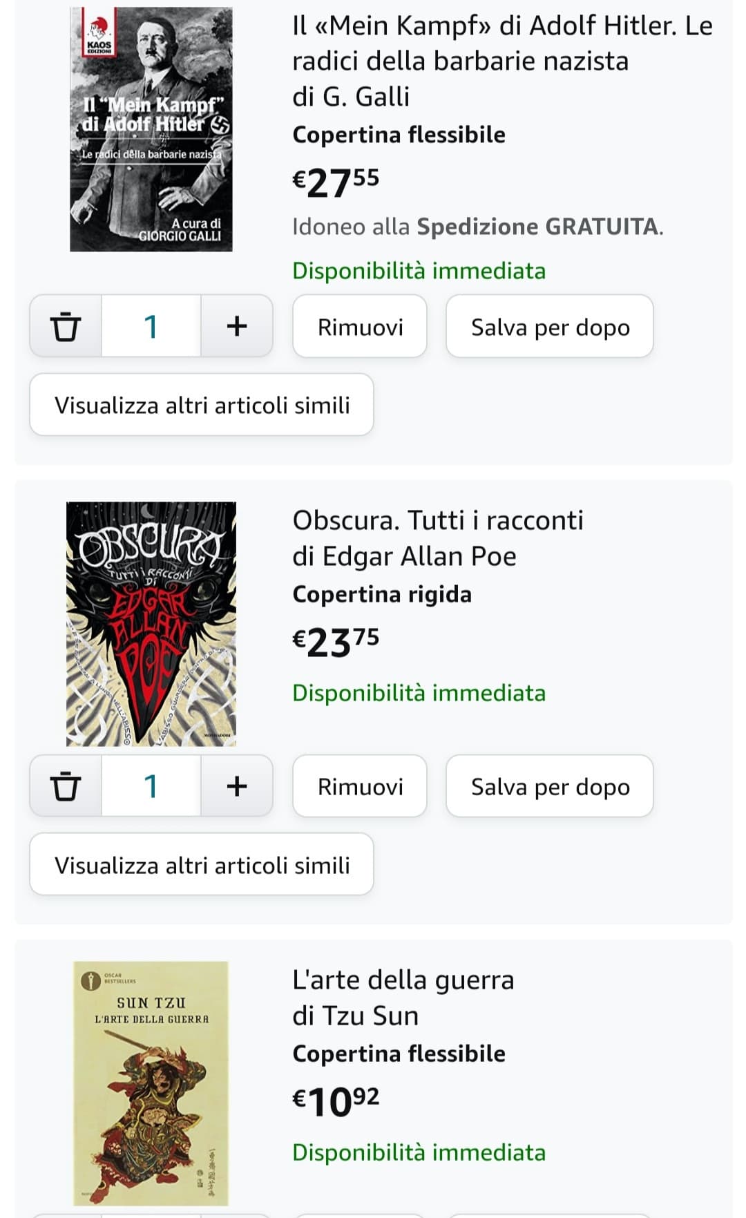 ultimi 98,96€ di budget. consigliatemi libri per favore 