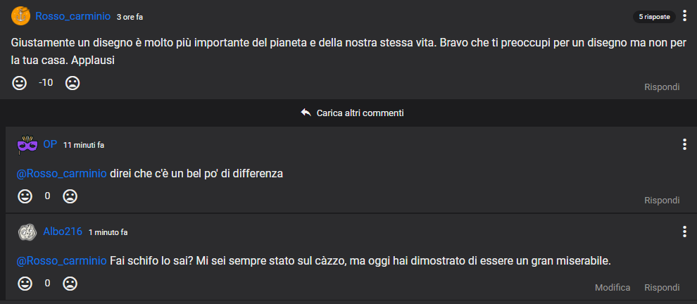 il mio primo vero dissing nella mia storia insegretina