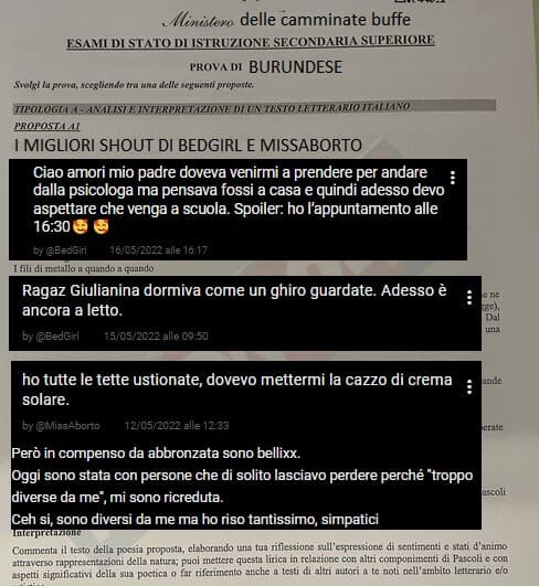 In esclusiva assoluta la vera traccia della prima prova della #maturità