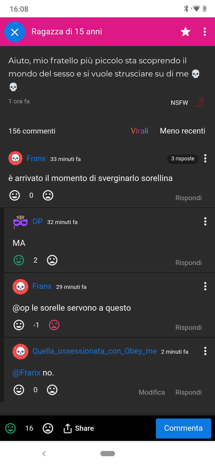 RAGA MA CHE CAZZO DI PROBLEMI AVETE-???