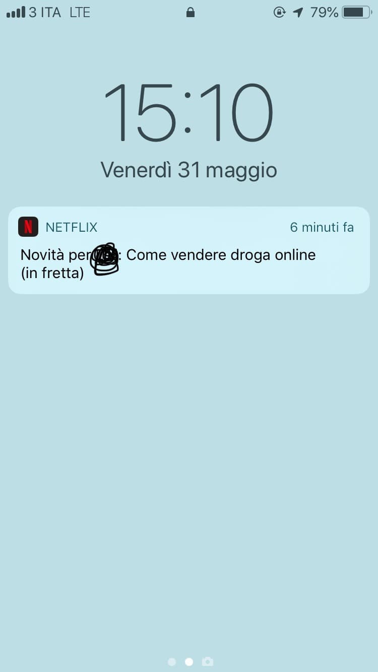 Sono arrivata al punto che le uniche notifiche che mi arrivano sono queste. Bello. 