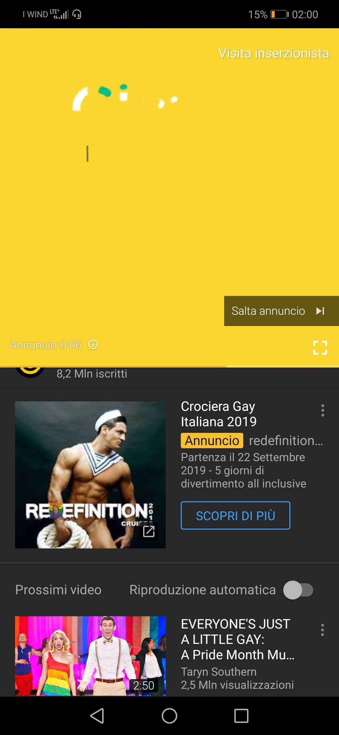 Ok... Crociera gay ahahah, vabbè dai, magari un giorno, da maggiorenne. 