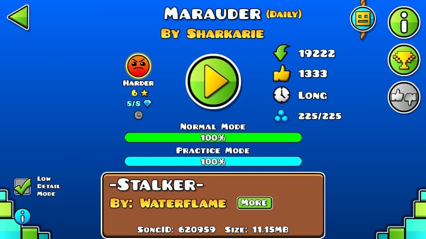 Marauder 100%; By Sharkarie; (Difficoltà: Harder 6?); (Grado: Epic)