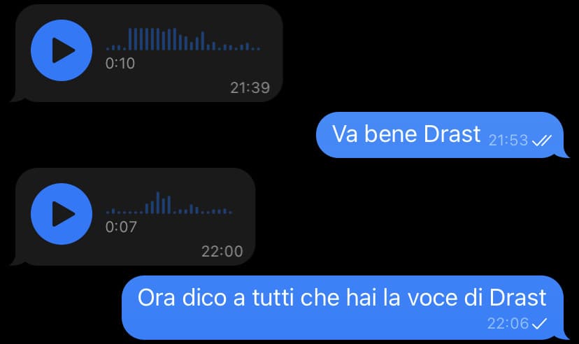 Nomeutente999 ha la voce di Drast. Dai ragaz è pure campano, è per forza lui. Oddio mamma conosco uno famoso